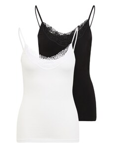 Vero Moda Petite Top 'Inge' černá / bílá