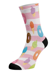 Walkee barevné ponožky - Donuts Barva: Růžová, Velikost: 37-41