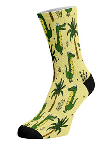 Walkee barevné ponožky - Alligators Barva: Žlutá, Velikost: 37-41