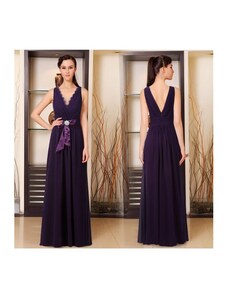 Ever Pretty luxusní dlouhé fialové společenské šaty Suzan