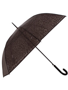 Perletti Průhledný deštník leopardí vzor