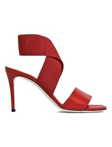 Červené kožené sandály - POLLINI