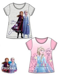 Javoli Dětské tričko krátký rukáv Frozen vel. 128 růžové