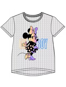 Javoli Dětské tričko krátký rukáv Disney Minnie vel. 148 šedé