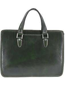 Luxusní dámská kožená kabelka Arteddy - zelená