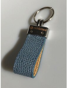 RICH&ROYAL kožený přívěsek na klíče modrá