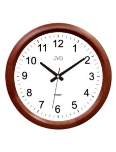 JVD Netikající tiché dřevěné nástěnné hodiny JVD NS8017.1