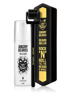 Angry Beards Beard Roller nářadí na růst vousů Beard Roller & Tool Cleaner