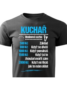 Pánské tričko Tričko Kuchař - sazba