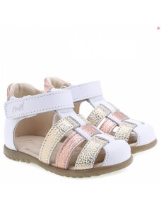 Dětské kožené sandálky EMEL E1078-30 Bílá
