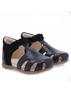 Emel Dětské kožené sandálky E1646-7 Černá