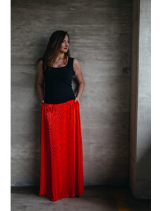 Zannia Dlouhá sukně - plisovaná červená