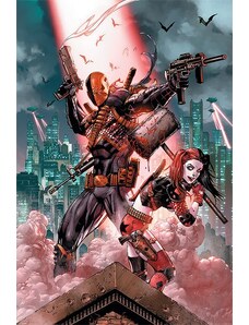 Plakát DC Comics - Deathstroke vs Harley Quinn