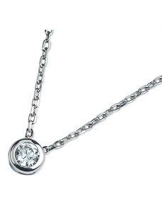 Decentní zlatý náhrdelník Selena osazený zirkonem, délka: 45 cm