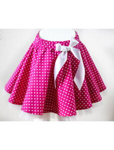 Tmavě-růžová sukně se spodničkou