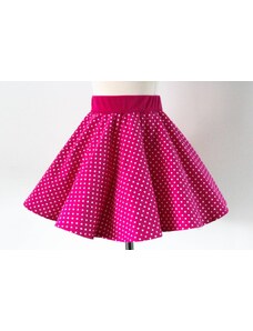 Růžová retro sukně se spodničkami
