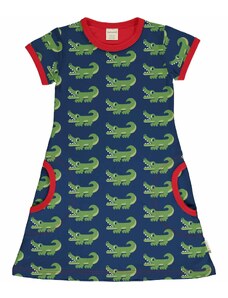 Dívčí šaty s krátkým rukávem Crocodile z biobavlny BIO MAXOMORRA Velikost 110/116