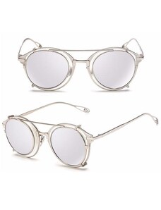 Beangel Sluneční brýle Punk Vintage stříbrné