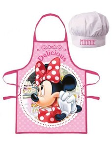 Javoli Dětská zástěra a kuchařská čepice Minnie Mouse Disney  Delicious