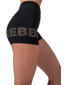 NEBBIA Intense Šortky Gold Logo Print 828 Black