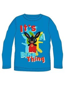 E plus M Chlapecké / dětské bavlněné tričko s dlouhým rukávem Zajíček Bing - modré