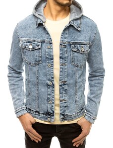 Dstreet Pánská džínová bunda s kapucí Silvana nebesky modrá TX3615