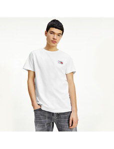 Tommy Jeans pánské bílé tričko CHEST LOGO