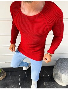 Dstreet Pánský svetr přes hlavu červený WX1576