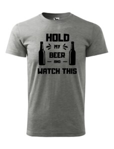 Fenomeno Pánské tričko Hold my beer - šedé