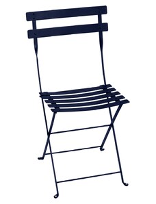 Tmavě modrá kovová skládací židle Fermob Bistro