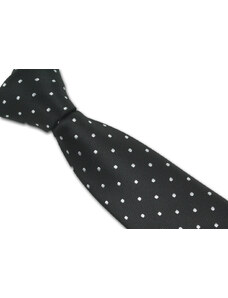 Angelo di Monti Pánská kravata černá se čtverečky