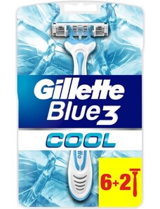 BT Barton Trading Gillette Blue 3 Cool 3 břitý holicí strojek pro muže 8 kusy