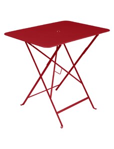 Makově červený kovový skládací stůl Fermob Bistro 57 x 77 cm