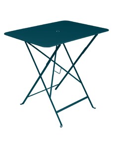 Modrý kovový skládací stůl Fermob Bistro 57 x 77 cm