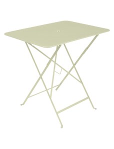 Světle zelený kovový skládací stůl Fermob Bistro 57 x 77 cm