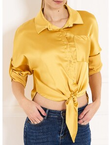 CIUSA SEMPLICE Dámský košilový top s vázáním - žlutá