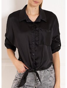 CIUSA SEMPLICE Dámský košilový top s vázáním - černá