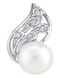 Silvego Stříbrný přívěsek GENEVIE s bílou pravou přírodní perlou LPS1697WP