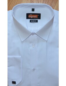 Pánská košile dlouhý rukáv Jamel Fashion 570 203/20 SLIM FIT Bílá manžetový knoflík