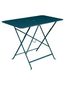 Modrý kovový skládací stůl Fermob Bistro 97 x 57 cm