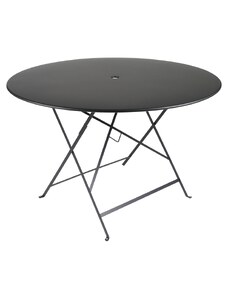 Černý kovový skládací stůl Fermob Bistro Ø 117 cm