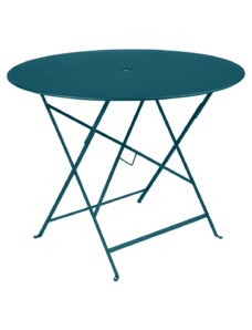 Modrý kovový skládací stůl Fermob Bistro Ø 96 cm