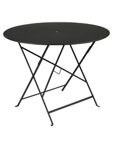 Černý kovový skládací stůl Fermob Bistro Ø 96 cm