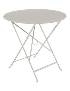Světle šedý kovový skládací stůl Fermob Bistro Ø 77 cm
