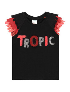 Boboli Dívčí tričko Tropic černé