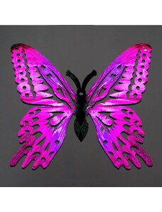AMADEA Dřevěná dekorace motýl růžový 6 cm