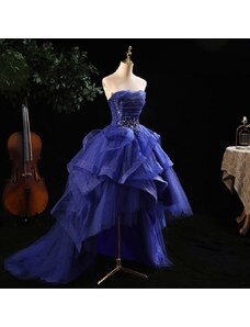 Donna Bridal princeznovské šaty vepředu krátké, vzadu dlouhé s vlečkou