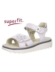 SUPERFIT Dívčí celokožené sandály Superfit 0-00212-51 ELLY WHITE COMBI
