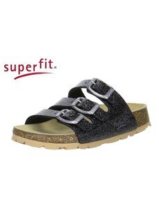 SUPERFIT Domácí obuv Superfit 1-00113-01 Fussbettpantoff SCHWARZ KOMBI