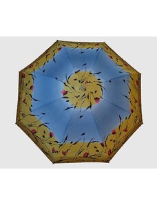 Skládací deštník Květy růže modro žlutý